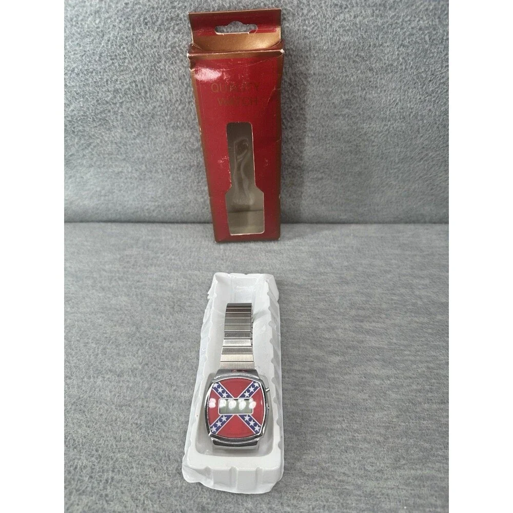Vintage Silver Tone Dukles of Hazzard Advertising Digital Quartz Wristwatch
